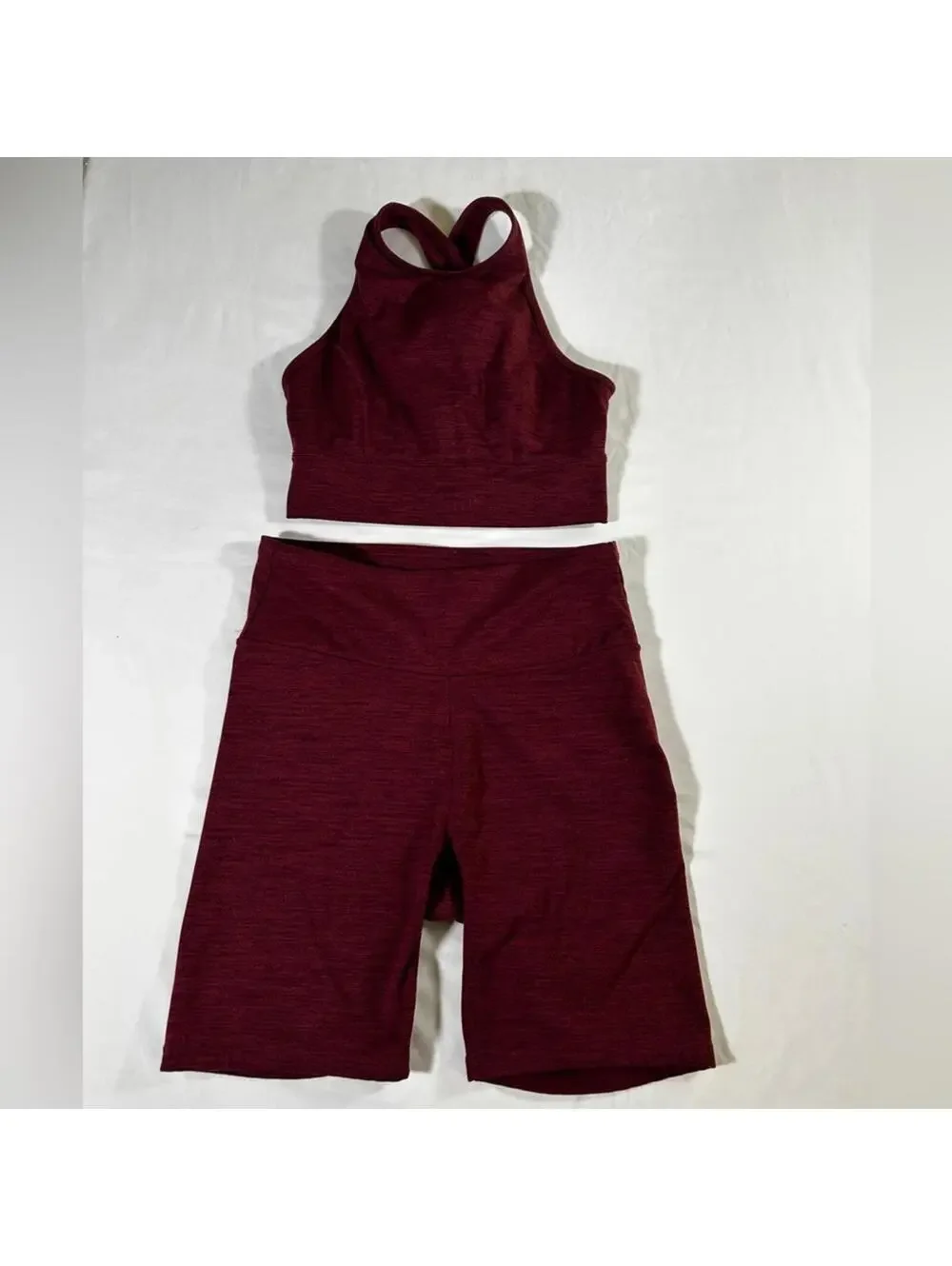 JoyLab Women's workout sports bra size XS and spandex shorts size S matching set